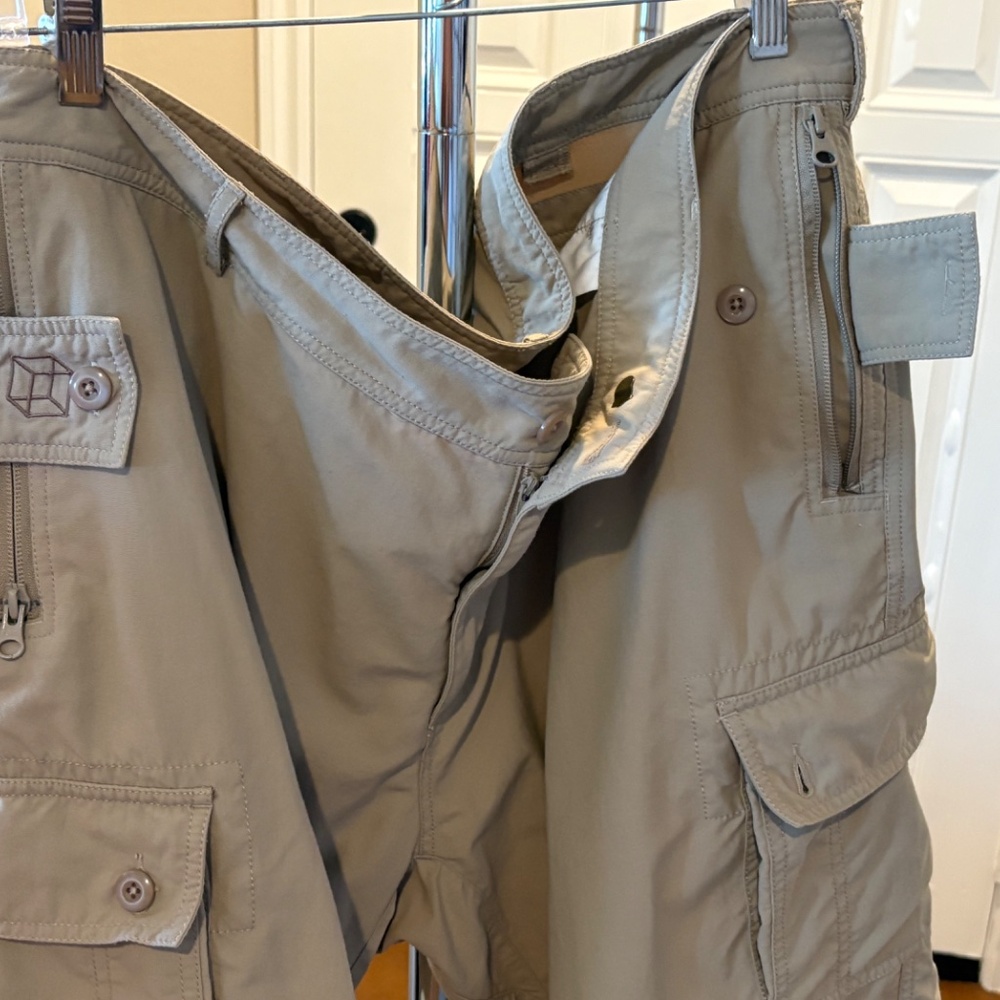 Clothing Arts Mens Adventure Travel Shorts P-Cubed Pick-Pocket Proof Khaki 42 - Picture 12 of 14